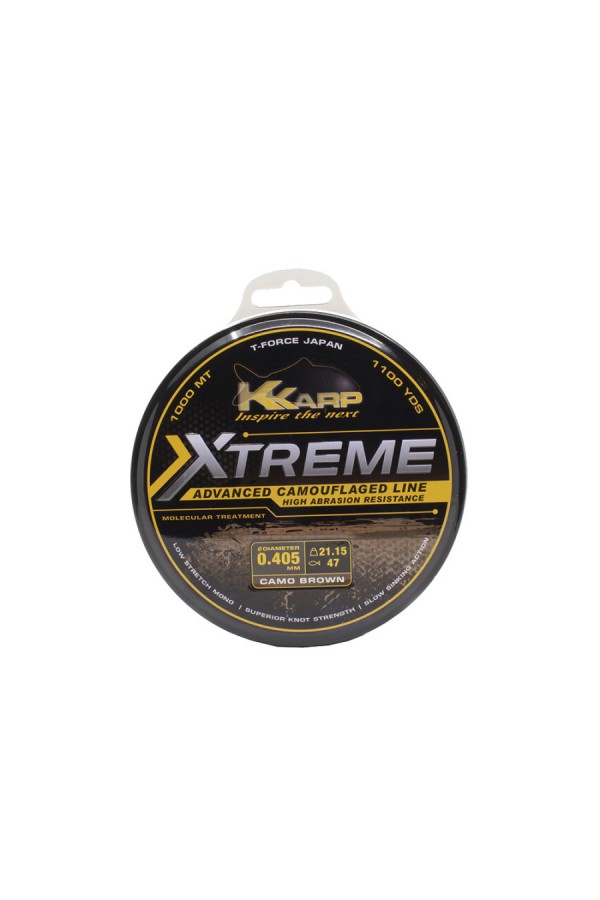 K-Karp Xtreme Camo Brown Serisi 1000m Monofilament Misina