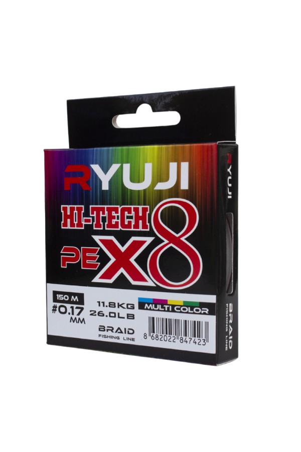 Ryuji Hi-Tech X8 150m 0.13mm Multi Color İp Misina